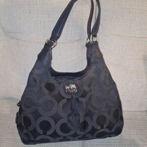 Coach Madison Op Art Sateen Maggie Shoulder Bag Y2K Vintage